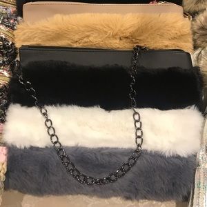 Perfectly Posh faux fur crossbody.